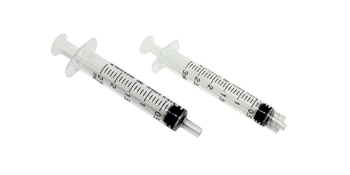 Monoject 3mL Syringes, Slip, Regular & Luer Lock Tip
