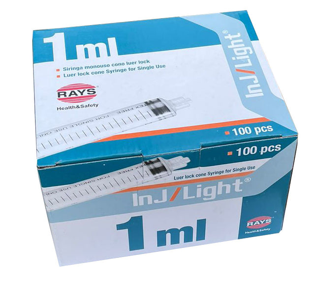 1ml Luer Lock Syringe 11LL Rays InJ/Light — RayMed