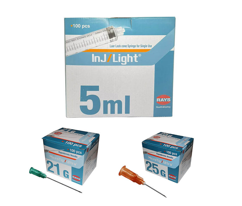 Achetez Seringue INJ-LIGHT 20 ml Luer centré avec aiguille 21 Gx1 1/2” -  0,8 x 38 mm DoctorShop